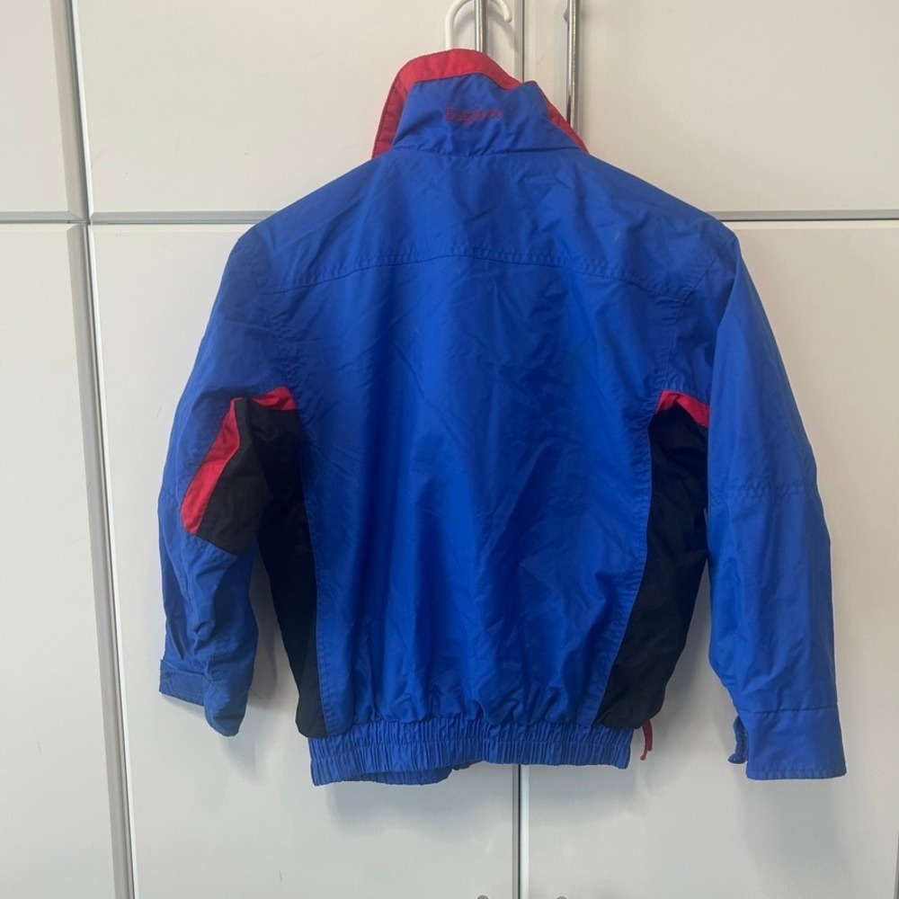 Vintage Columbia Youth Medium Blue Red Windbreaker Jacket Full Zip Sportswear - Picture 9 of 15